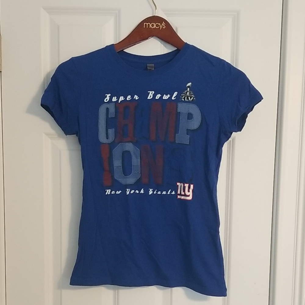 NY Giants Superbowl Champions Tee,Next Level Apparel, Blue, Size M